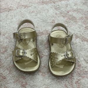 Gold Footmates Sandals with Buckle Straps